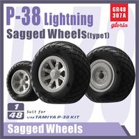 P-38 Lightning Sagged Wheels (Type 1) (Tamiya) - Image 1