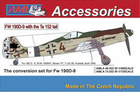 Focke-Wulf Fw-190 D-9 with the Ta-152 tail (PUR parts + Decals) (designed to be used with Academy and Tamiya kits) - Image 1